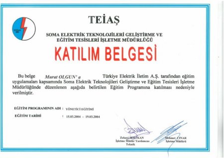 Sertifikalarımız...