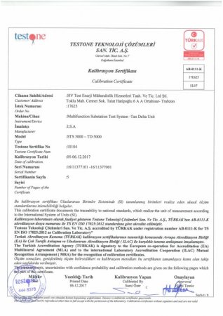 Sertifikalarımız...