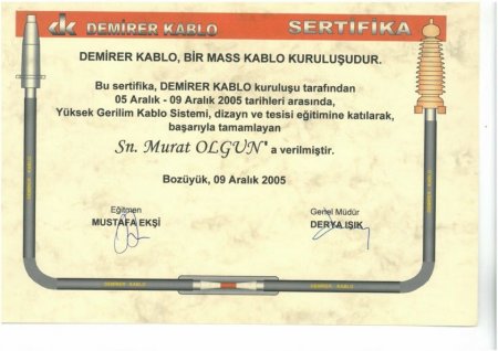 Sertifikalarımız...