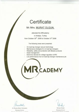 Sertifikalarımız...