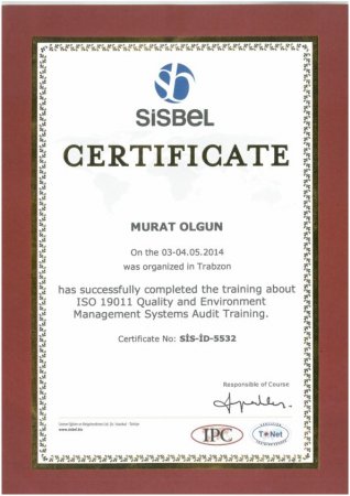 Sertifikalarımız...