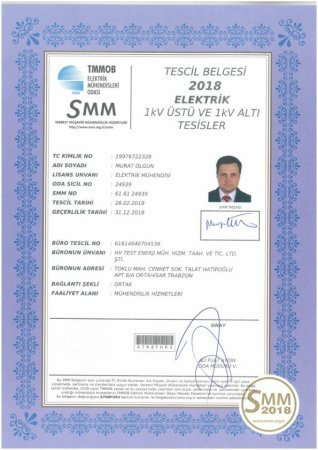 Sertifikalarımız...